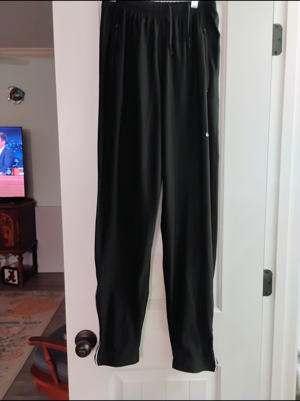 Nike Black Dri-FIT Track Pants with Elastic Waist